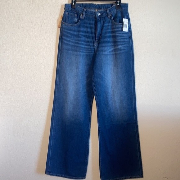 Buffalo David Addie high rise wide leg 30 distress hippie jeans y2k 90s boho - Picture 1 of 13